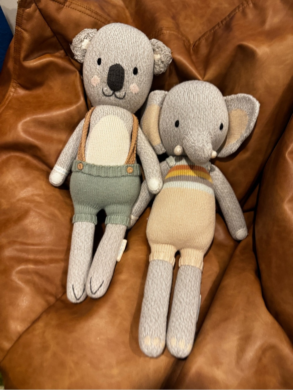 Cuddle + Kind Evan & Quinn - Knitted Plush Koala & Elephant